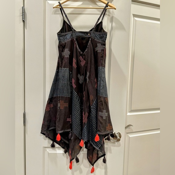 Rare Free People Dress Tassels, Lamé, Embroidery, Small - Picture 2 of 11